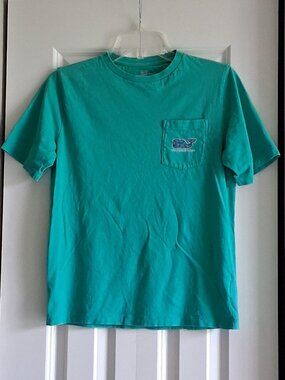 Vineyard Vines Seafoam Green Floral Whale Women's/Youth Size L (16)
